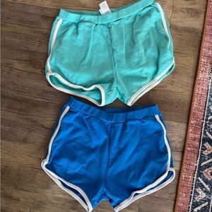 Hanna Andersson Blue and Teal Athletic Shorts Set size 150 or 12